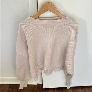 Free People Soft Cream Crew Neck Sweater